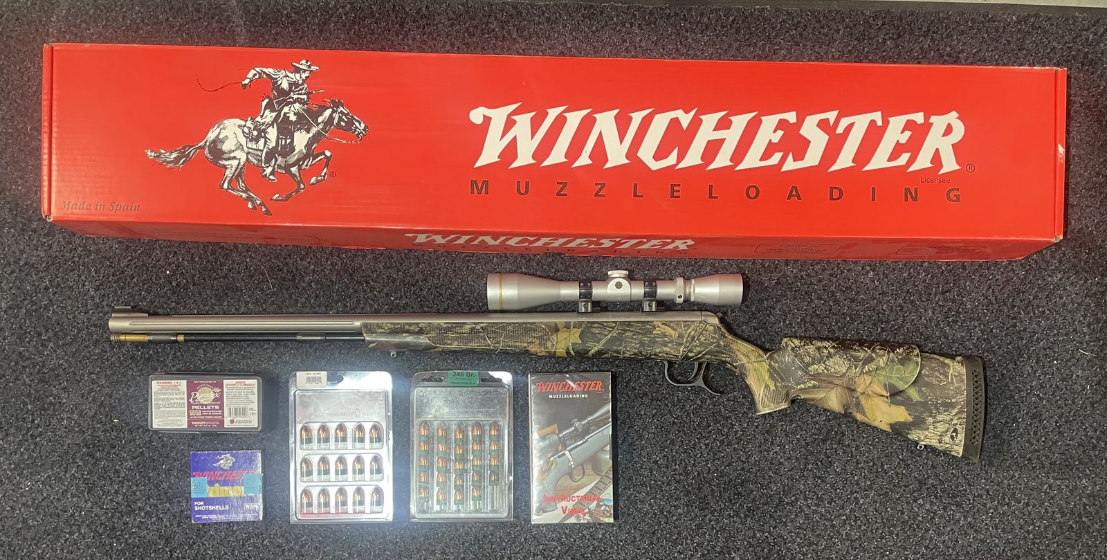 Winchester APEX Magnum 209 50 Cal Muzzleloader with Leupold 3-9x40 Scope