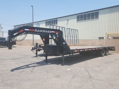 2024 RAWMAXX FDX 28' GOOSENECK FLATBED TRAILER