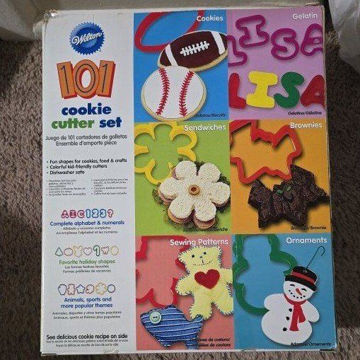 Wilton 101-Piece Cookie Cutter Set - Alphabet, Numerals, Holiday & Sports Shapes