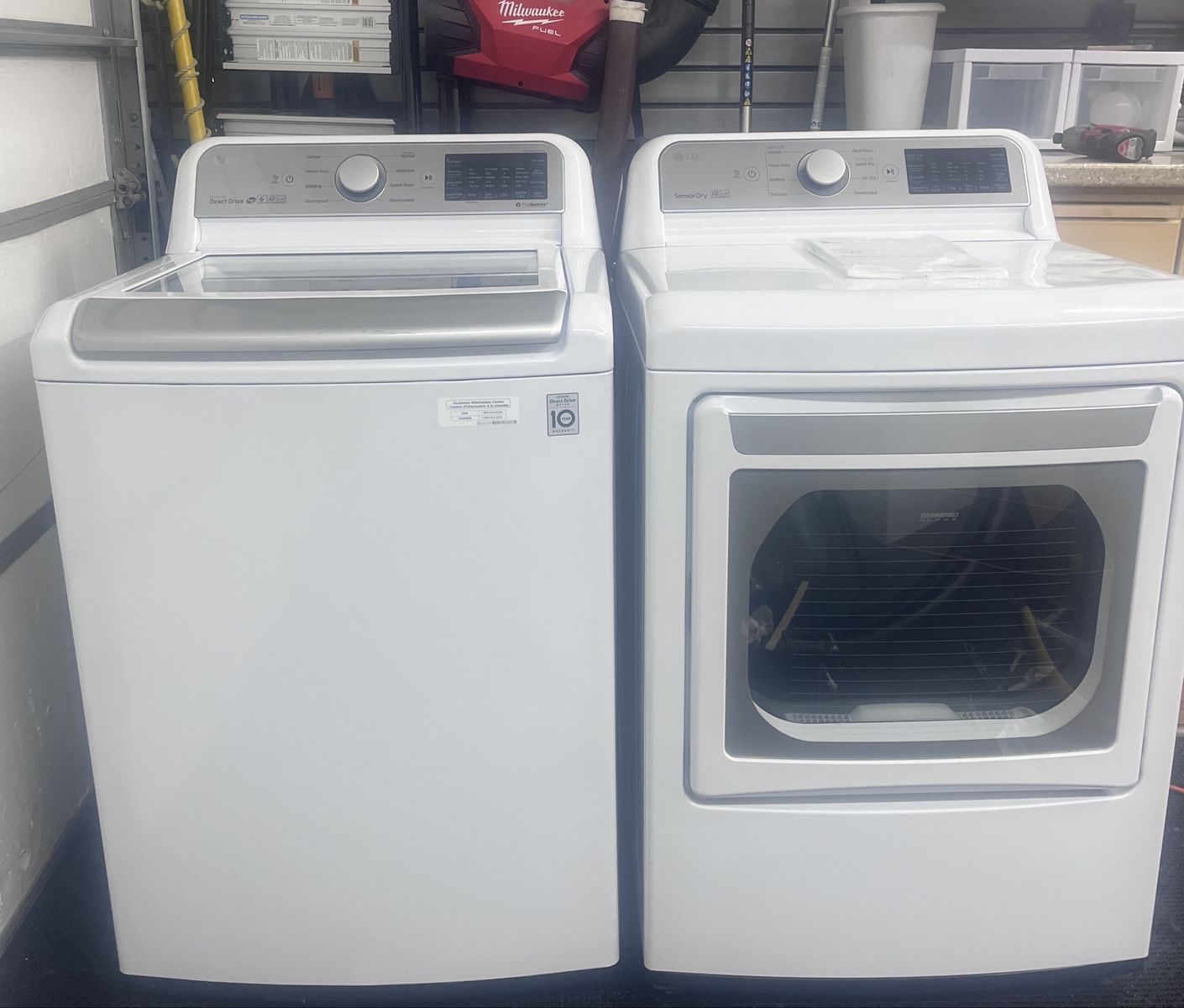 LG 5.0 cu. ft. Top-Load Washer + LG 7.3 cu. ft. Electric Dryer Set White, Smart Wi‑Fi. STILL SELLING on LG.com $1049 Each!! 