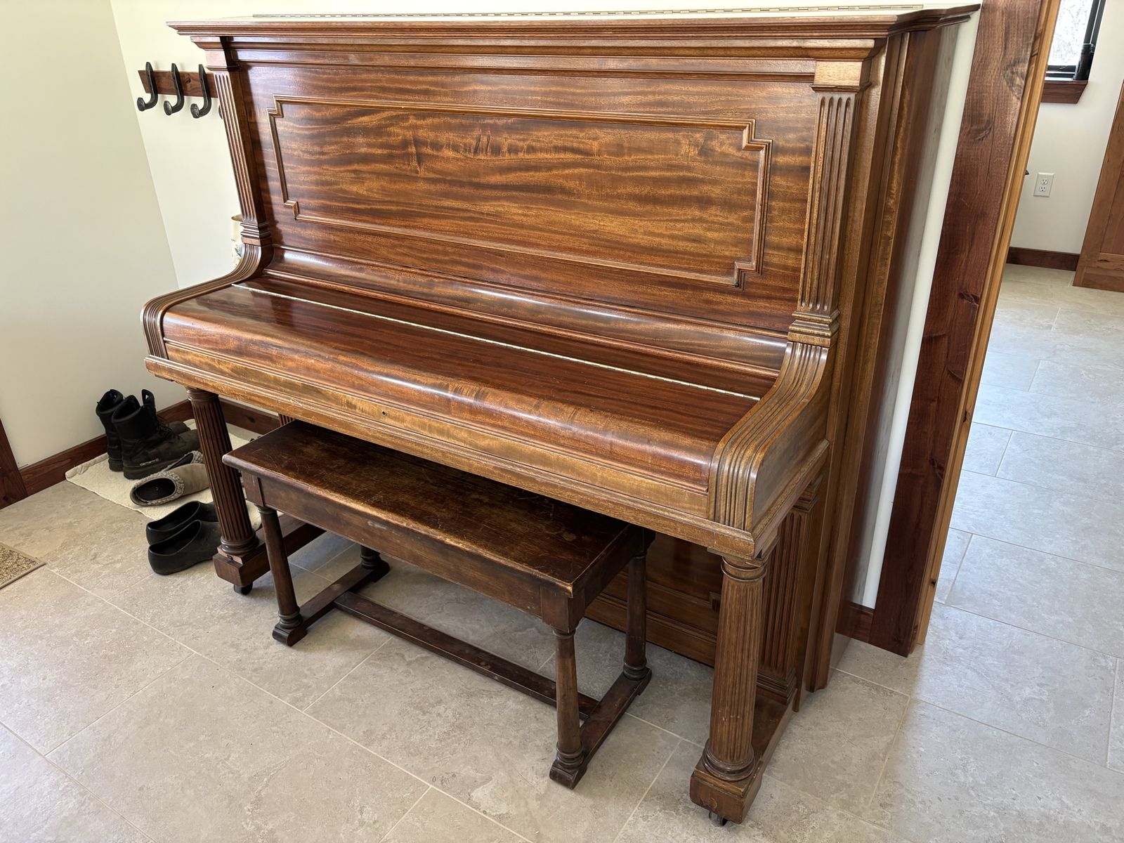 Steinway Model I upright grand piano gorgeous