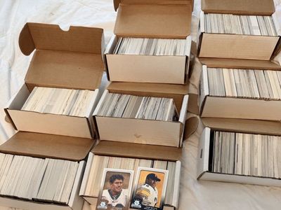 Bulk Football Trading Cards Collection Lot in Storage Boxes - Inserts, Stars & Parallels