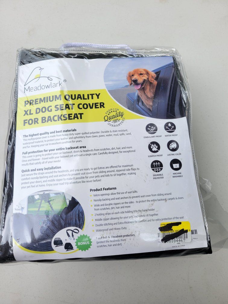 Dog seat Cover ~ Backseat