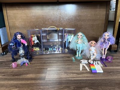 Rainbow High Dolls (3), Mermaze Doll and Deluxe Fashion Closet + Accessories
