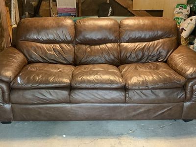 Faux Leather Couch