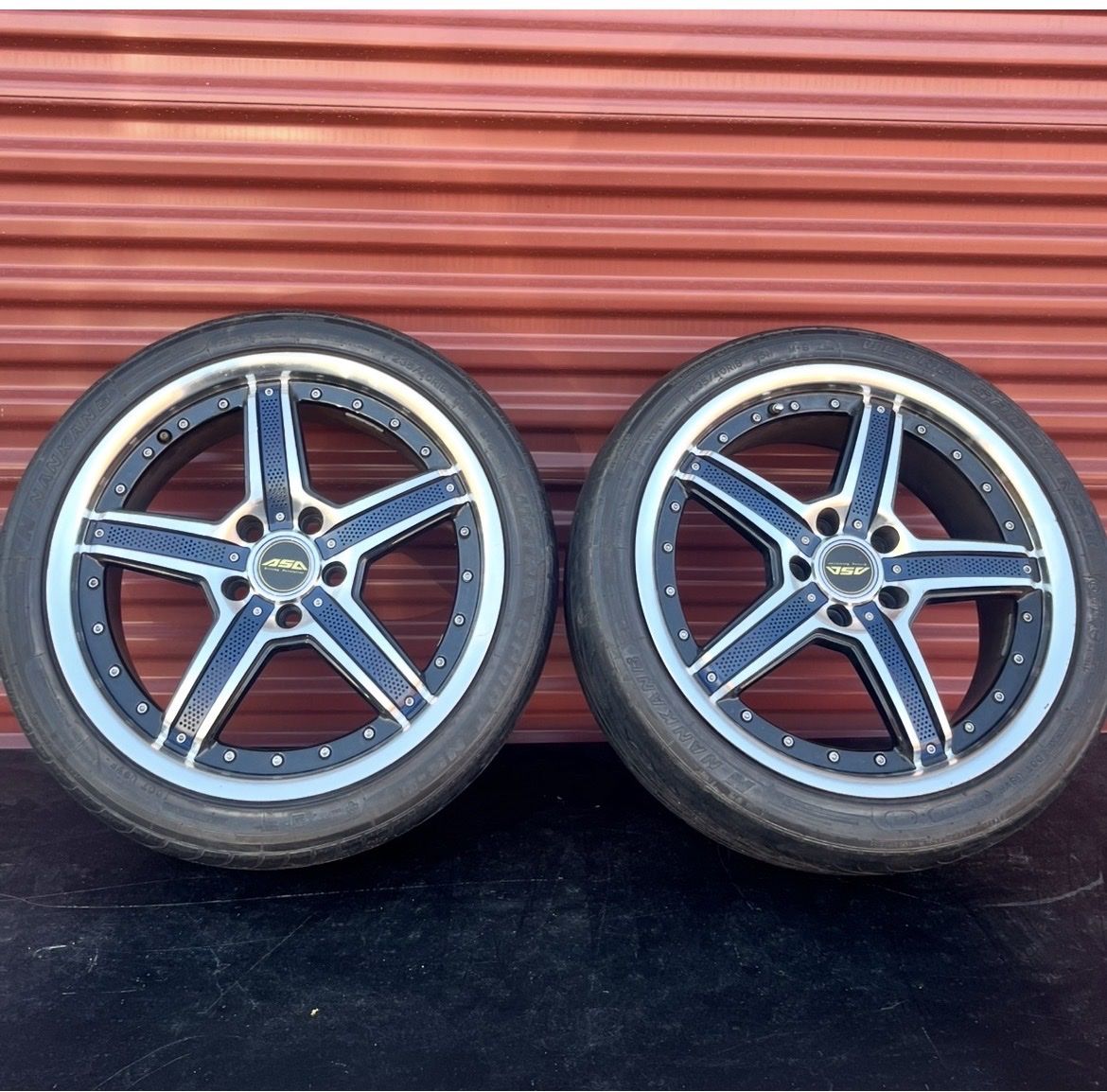 Near New Set of 2 Nankang 235/40 R 18    Ultra Sport Tires Mounted on Near New Custom Wheels