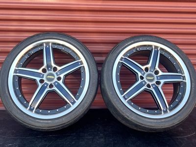 Near New Set of 2 Nankang 235/40 R 18 Ultra Sport Tires Mounted on Near New Custom Wheels