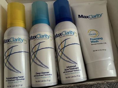 MaxClarity Acne Medication 4-Piece Skincare Set - Cleanser, Toner & Wash