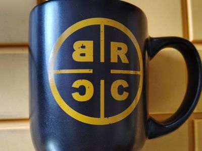 Black Rifle Coffee Company Matte Black 16 oz Coffee Mug Skull And Tomahawk