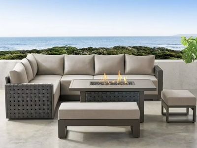 Brenton Sectional Set with Sunbrella Fabric, 7pc