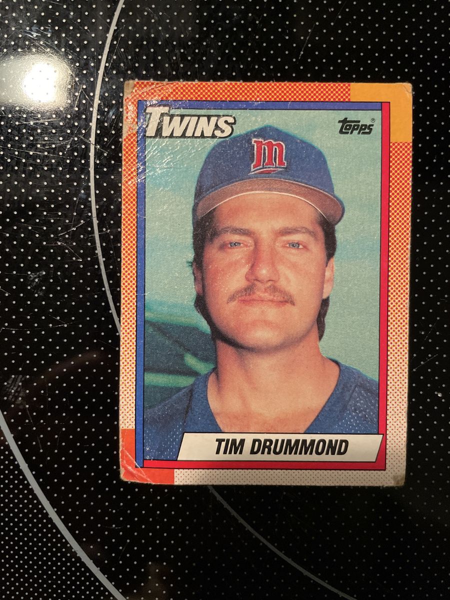 1988 Topps Baseball Card Tim Drummond #490 Twins Vintage MLB