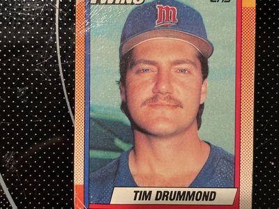 1988 Topps Baseball Card Tim Drummond #490 Twins Vintage MLB