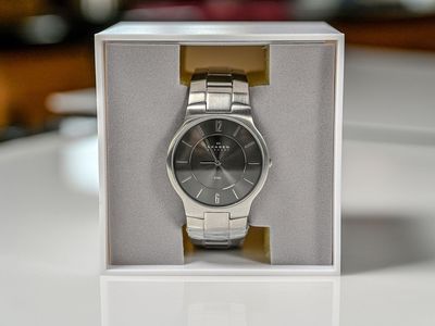 SKAGEN men's stainless steel wristwatch -Brand New