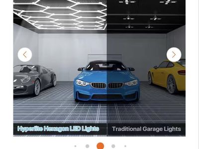 White Gen 2 Hexagon Garage Light 581W 58100LM 22 Grid Honeycomb LED