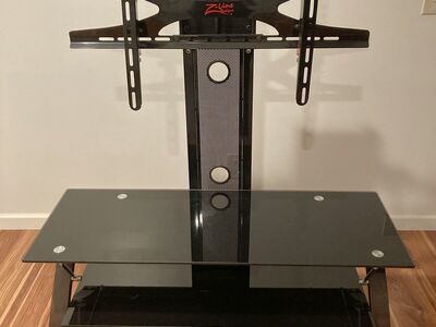 Glass TV stand with ZLine TV mount can hold up to 60" TV