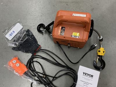 SKYSHALO 1100 lbs. Electric Hoist Winch with 3 Control Methods Electric Chain Hoist 25 ft. Lifting Height for Lifting Towing