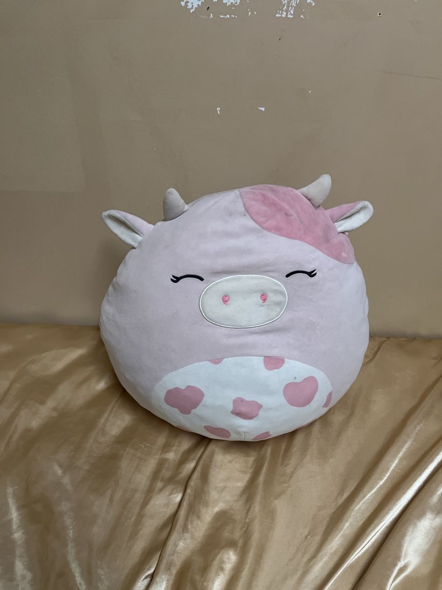 Pink Stuffed Cow Squishmallow Plushie
