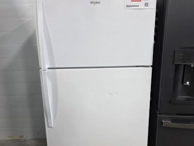 Whirlpool White Top Freezer Refrigerator — 33 Inch Wide, 20 Cu Ft, Brand New, Can Deliver