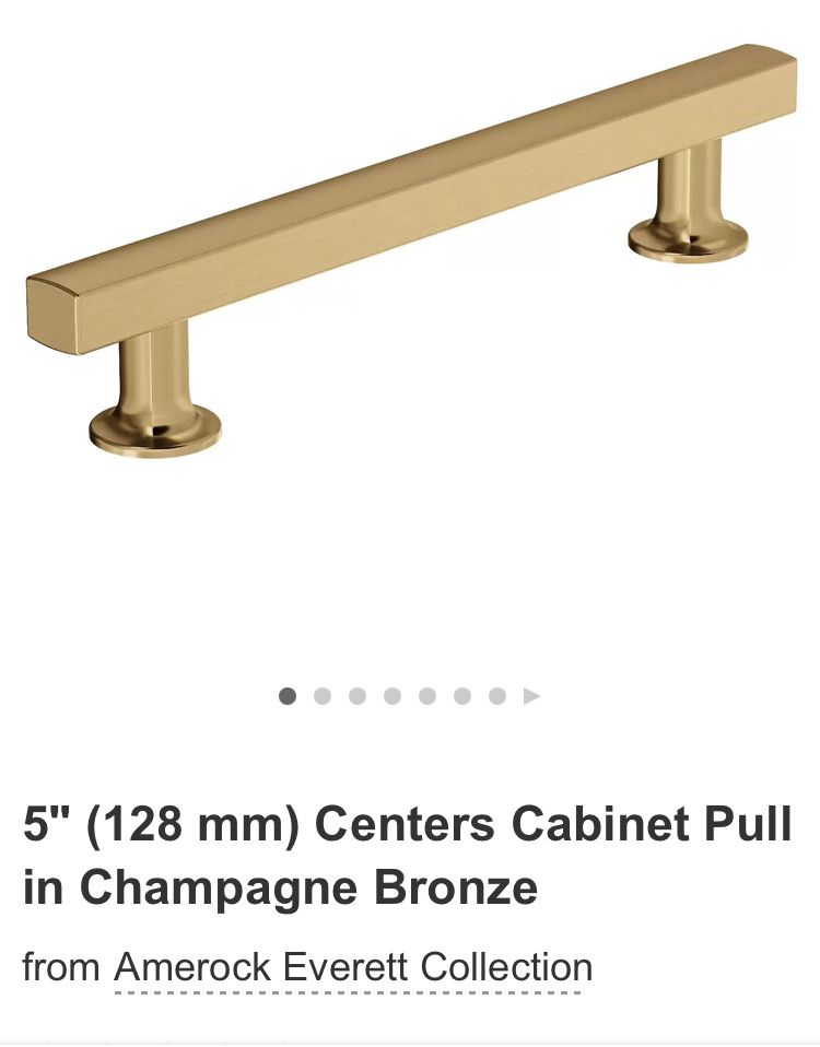 Amerock 128mm Champagne Bronze Cabinet Pull