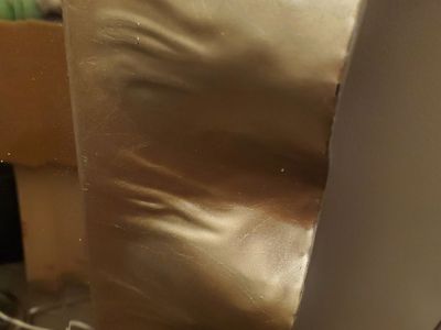 48 x29 Hammered Metal Mirror, Ready to Hang.