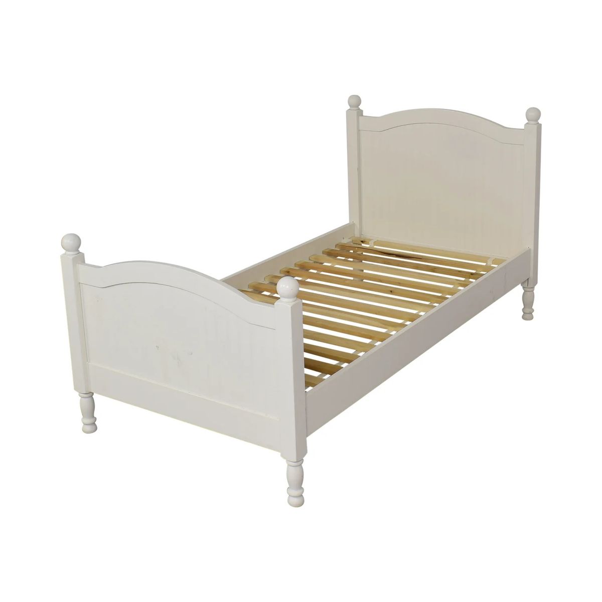 Pottery Barn Catalina Twin Bed Frame - White with 10in Mattress