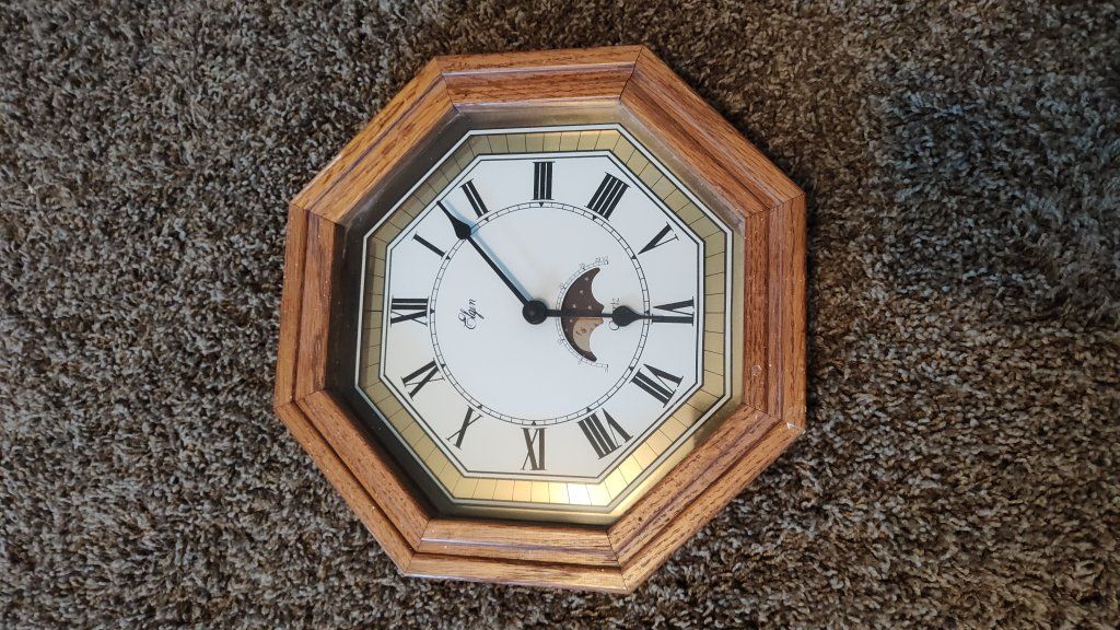 Wall clock with moon phases 11.5"  - works great