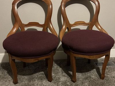 Two Antique Walnut Chairs