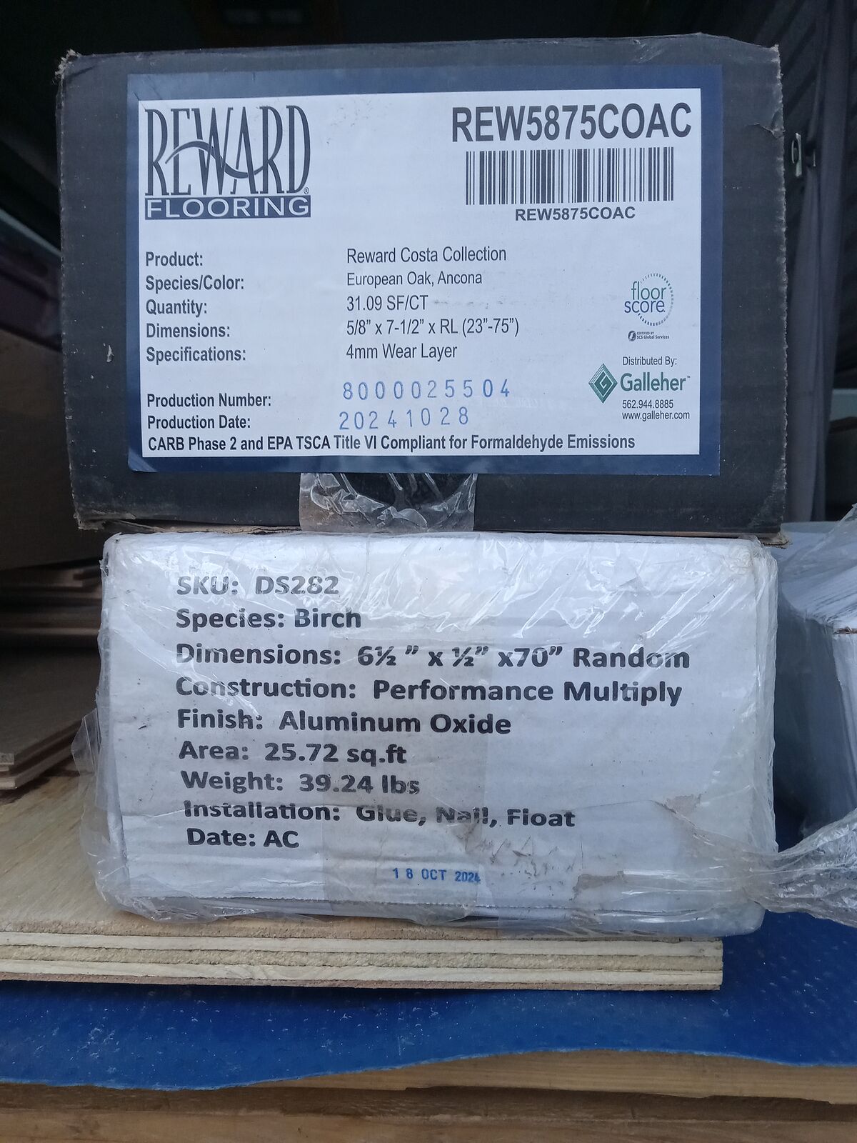 REDUCED. Gotta go. Reward Flooring, Costa Collection, European oak ancona color, 2 bundles,