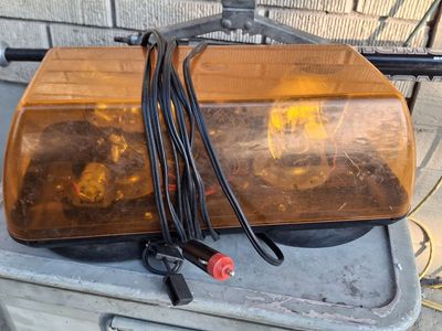 Vehicle Roof Mount Emergency Strobe Light Bar - Amber Flashing Warning Light for Tow Truck