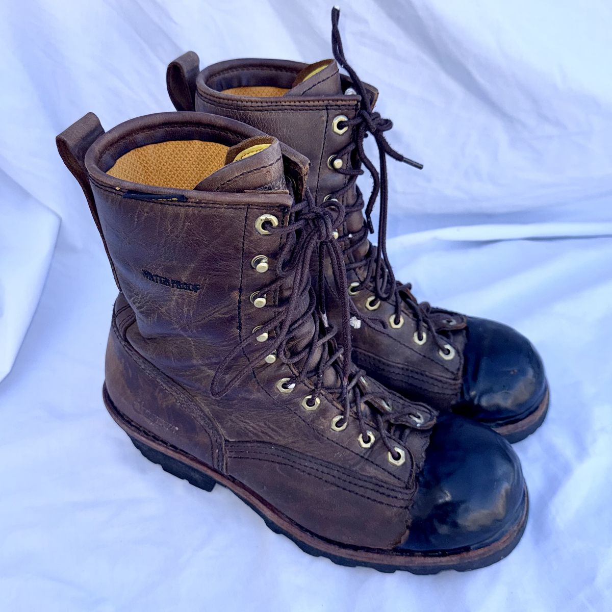 Chippewa Brown Leather Work Boots Men’s 11