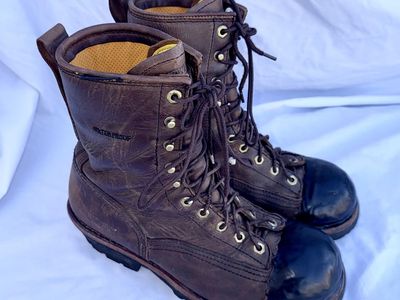 Chippewa Brown Leather Work Boots Men’s 11