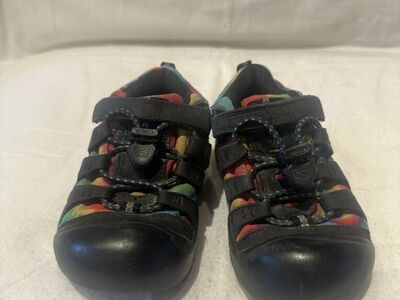 Keen Toddler Size 10 Black/Rainbow Hiking Shoes