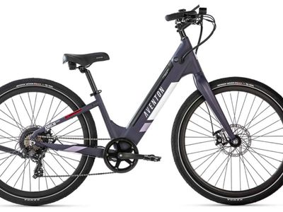 Aventon Pace 350 Step-Through Electric Bicycle - Black, Size Medium, 350W Motor