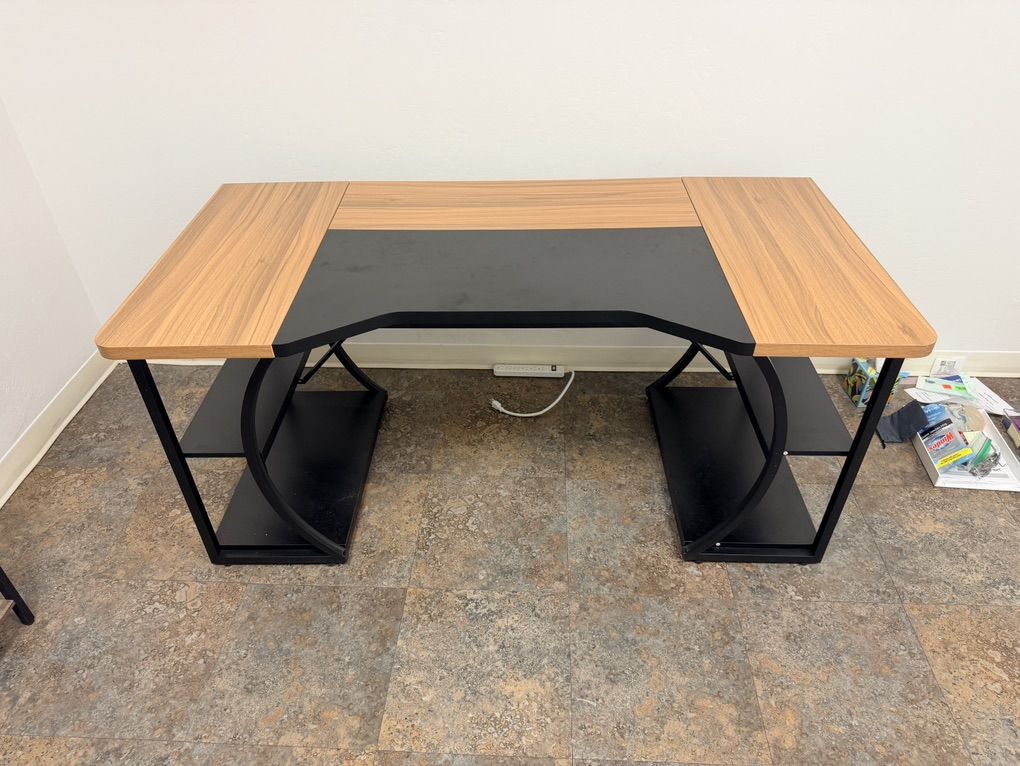 Like New Office Desk With Open Shelves