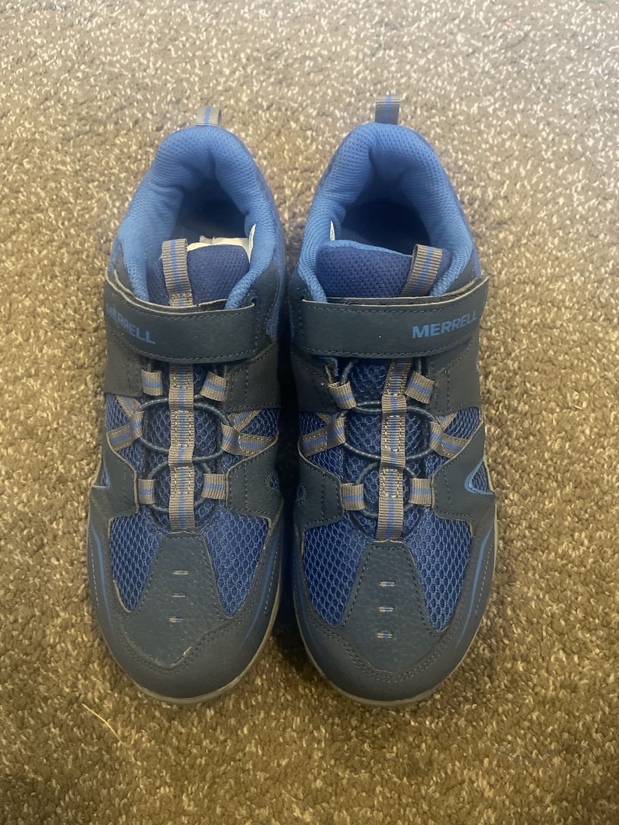 Merrell M-Trail Chaser Boys Blue US 7M Hiking Shoes Leather/Textile Upper