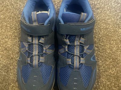 Merrell M-Trail Chaser Boys Blue US 7M Hiking Shoes Leather/Textile Upper