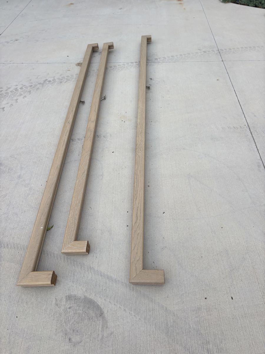 Unfinished Oak Wood Stair Handrails (Set of 3) - Ready for Installation  OBO need gone
