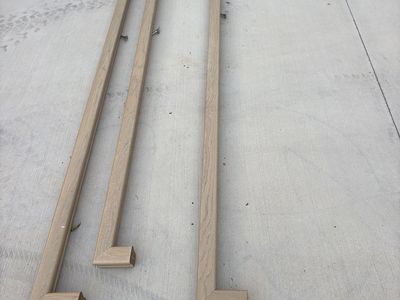 Unfinished Oak Wood Stair Handrails (Set of 3) - Ready for Installation OBO need gone
