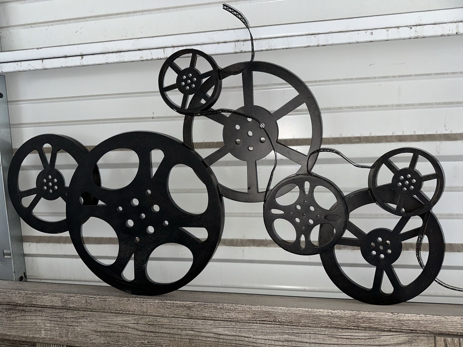Large Cinema Theater Movie Reels Home Wall Art Plaque Room Film Vintage Style