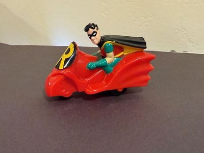 1993 Batman Robin Superhero Action Figure on Scooter Motorcycle DC Comics