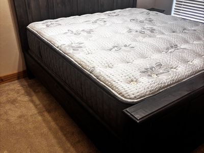 Magnussen King Bed Frame and Night Stand