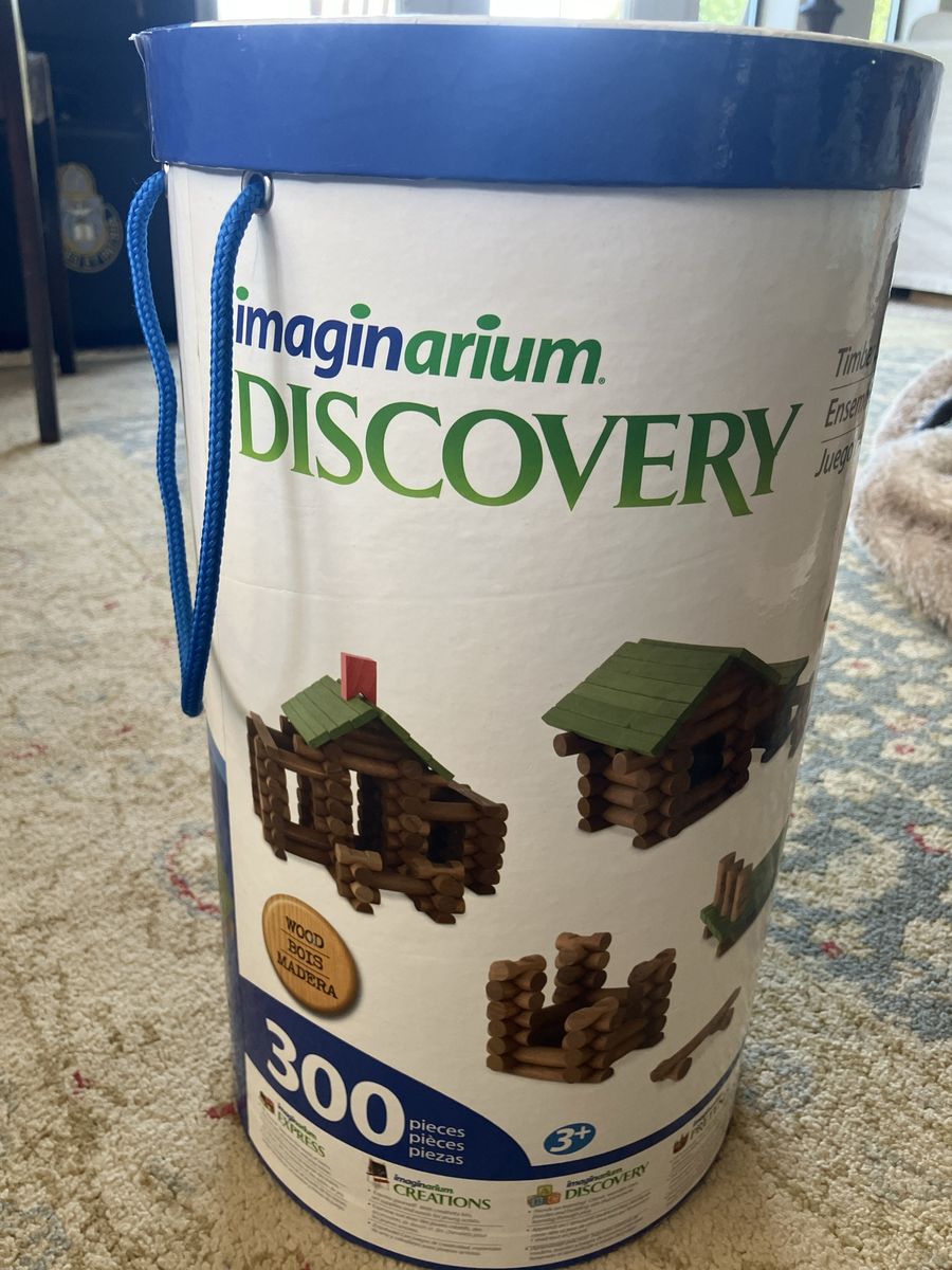Imaginarium Discovery 300-Piece Wood Log Cabin Building Set aka Lincoln Logs