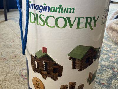 Imaginarium Discovery 300-Piece Wood Log Cabin Building Set aka Lincoln Logs