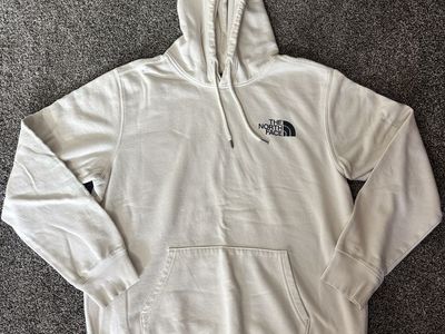 The North Face Men's Cream Hooded Sweatshirt- Size Large