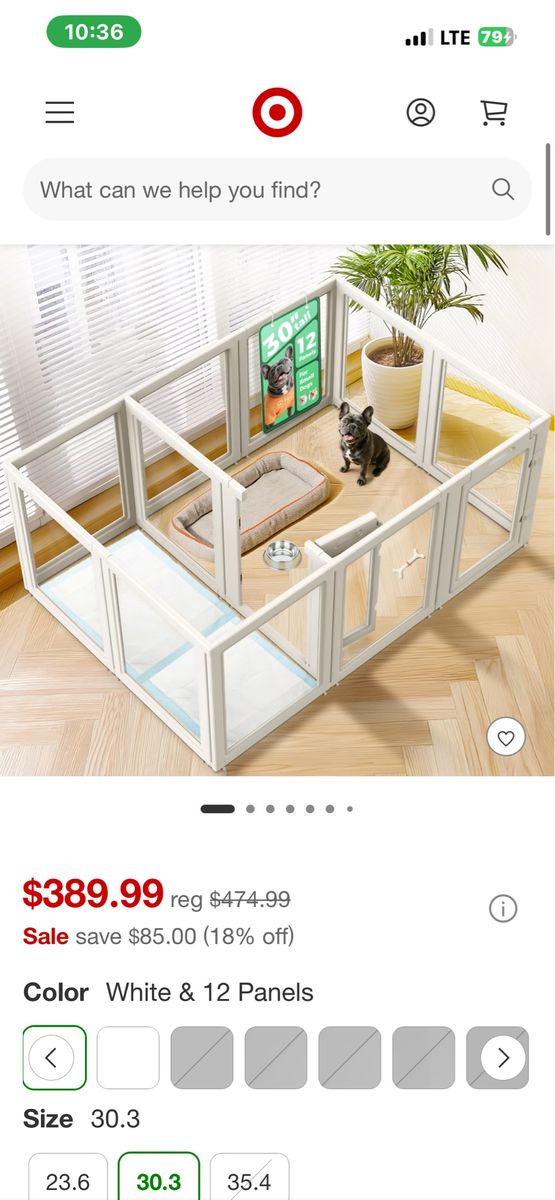 New Auraspace Acrylic Indoor Dog Playpen