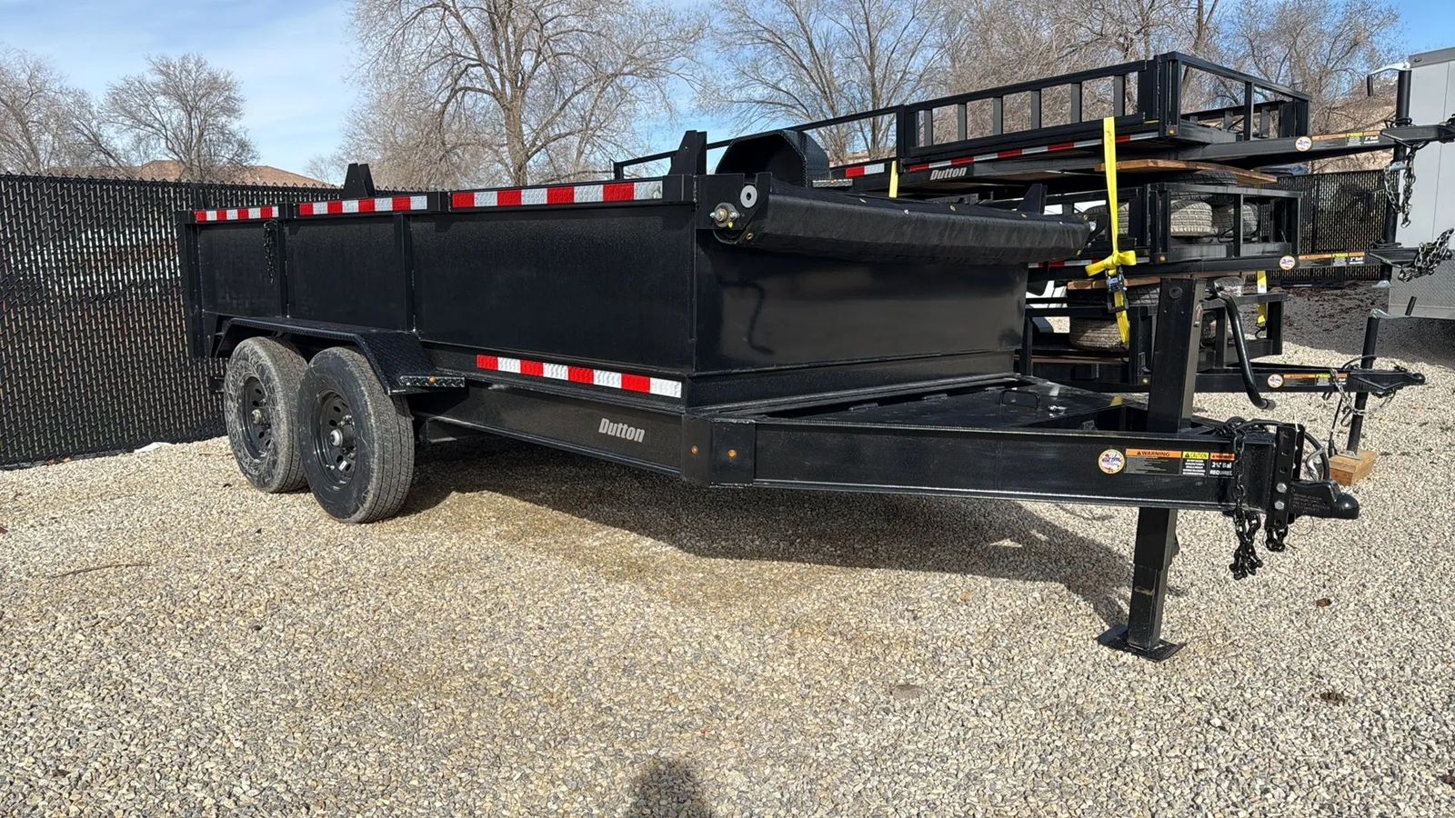 14' DUTTON DUMP TRAILER-15K  *SPARE TIRE* COMPARABLE TO SOUTHLAND & DIAMOND C TRAILERS