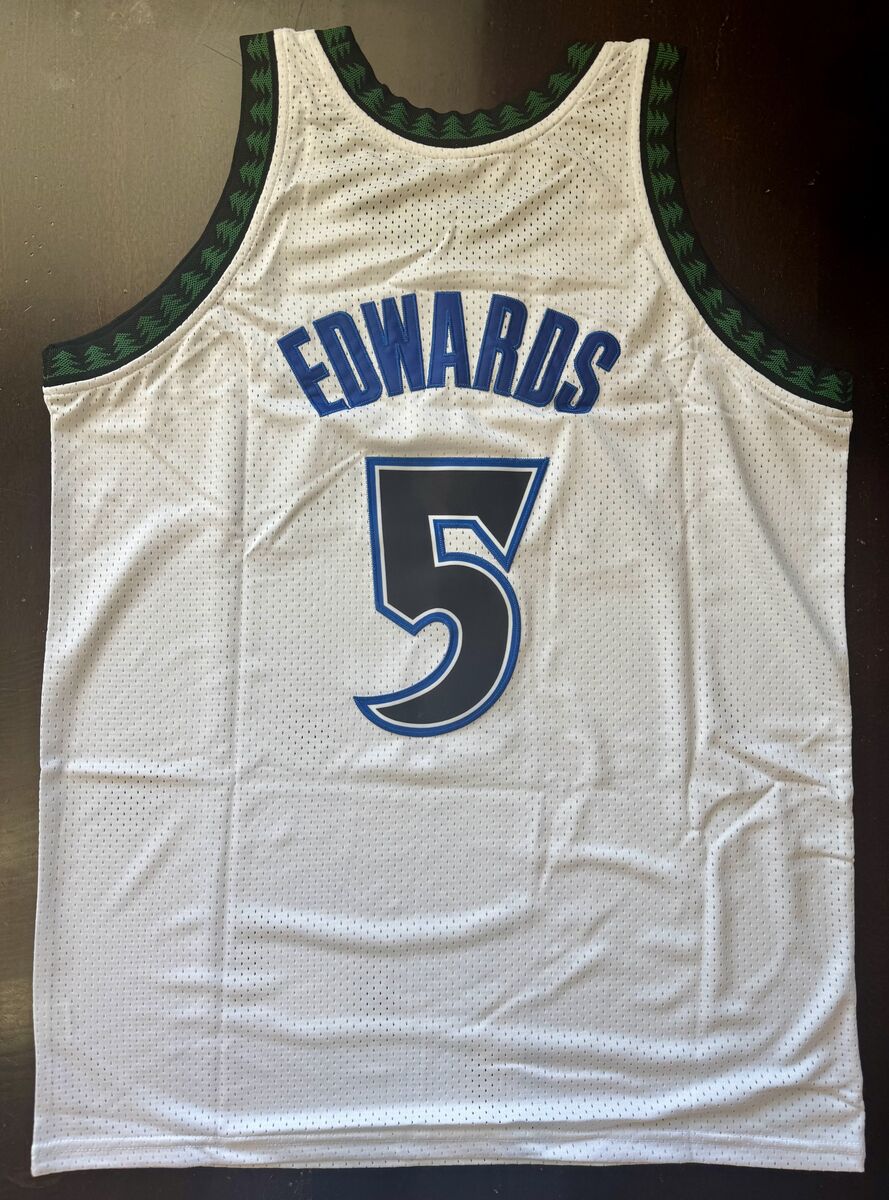 Anthony Edwards (New) White Jersey #5 Minnesota Timberwolves (Adult Large & Medium)
