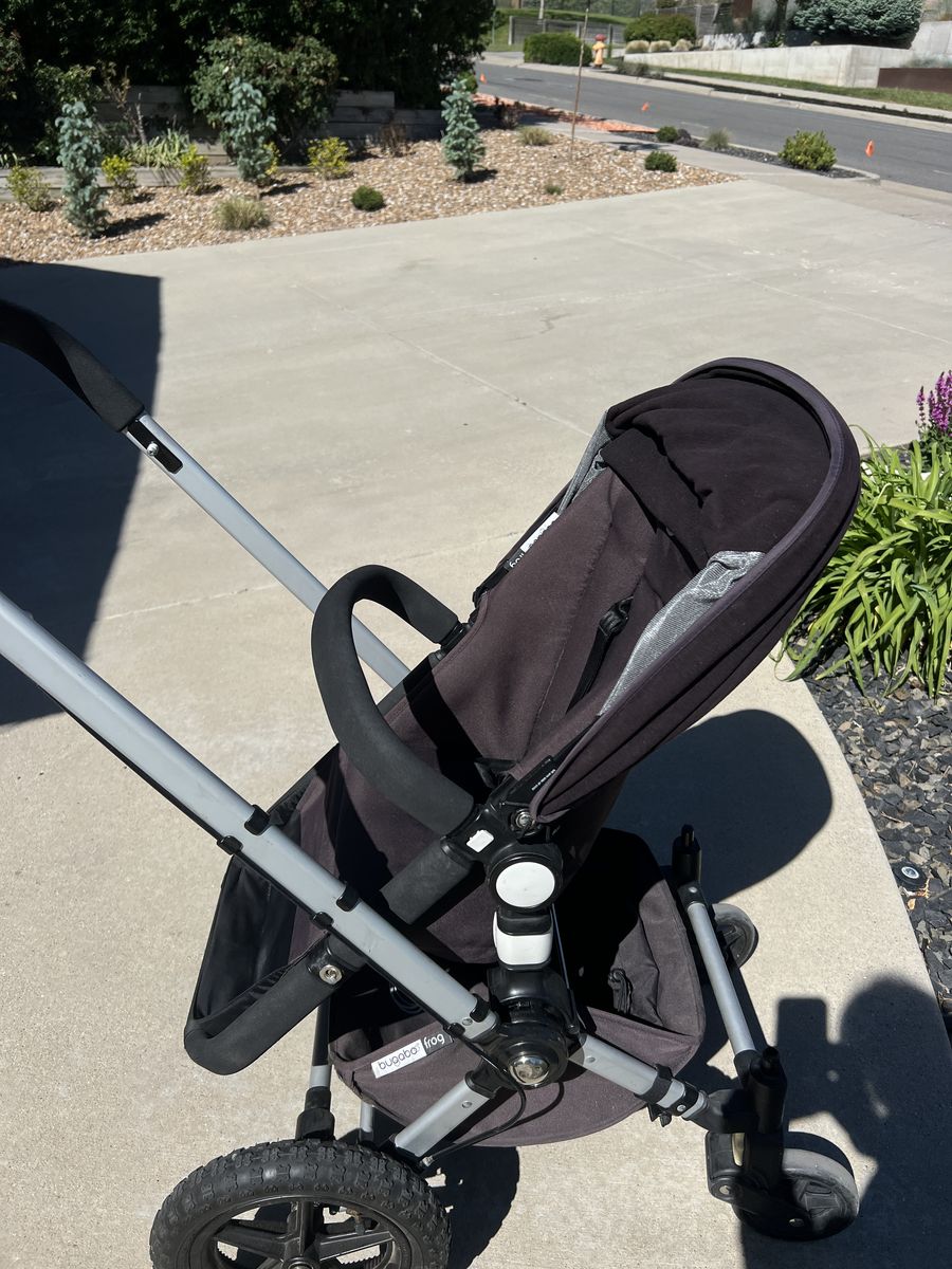 Bugaboo Frog Full-Size Stroller - Black & Silver, All-Terrain Wheels, Reversible Seat