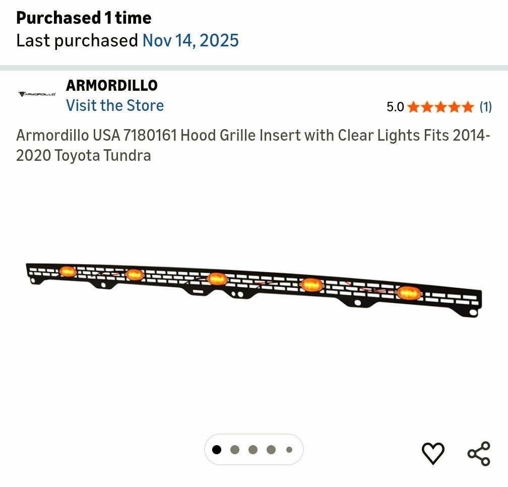 2014-2020 Tundra grill accent light bar.