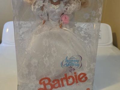 Vintage 1989 Wedding Fantasy Barbie Doll - Never Removed From Box, White Gown
